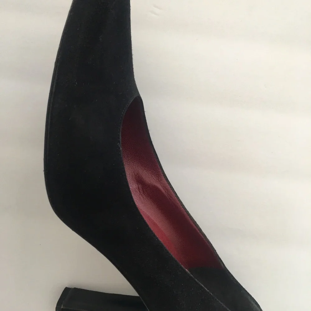 YSL Yves Saint Laurent Shoes suede black pumps 8 - Picture 2 of 8